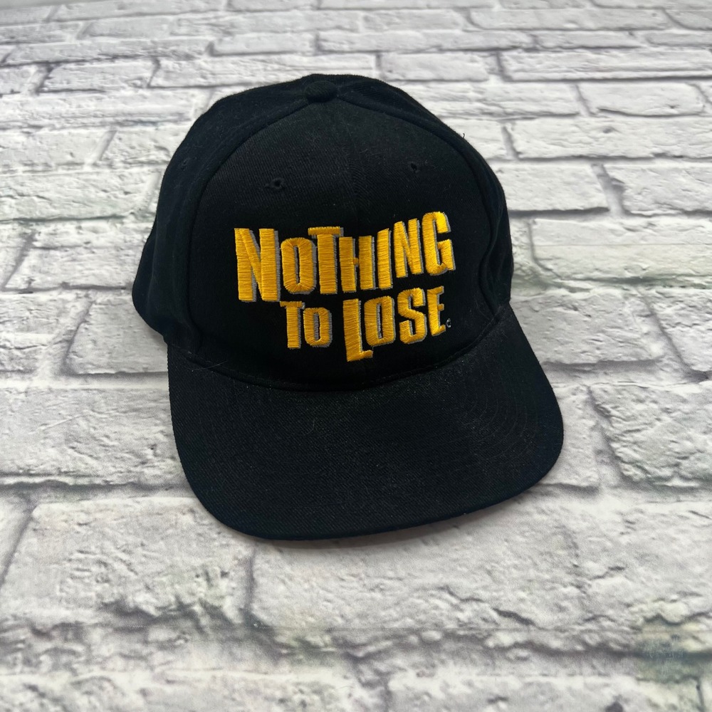 Vintage 1997 Nothing to Lose Movie Promo Hat Black Nissin Strapback 90s Comedy
